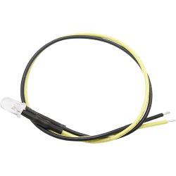 51233 LED 5mm klar mit Anschlusskabel und Widerstand, warmweiß (10 Stück)
