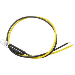 51236 LED 5mm klar mit Anschlusskabel und Widerstand, gelb (10 Stück)