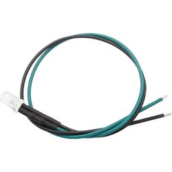 51237 LED 5mm klar mit Anschlusskabel und Widerstand, grün (10 Stück)