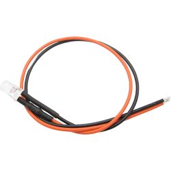 51239 LED 5mm klar mit Anschlusskabel und Widerstand, orange (10 Stück)