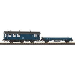 58223 2er Set Bauzug mit Rungenwagen ex-Ulm und Werkstattwagen, DB, Ep. IV