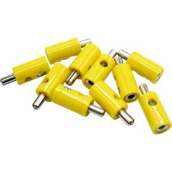 51392 Querlochstecker Bananenstecker 2,6mm gelb (10 Stück)