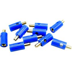 51397 Querlochstecker Bananenstecker 2,6mm blau (10 Stück)