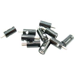 51399 Querlochstecker Bananenstecker 2,6mm schwarz (10 Stück)