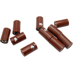 51402 Querlochstecker Buchse Kupplung Muffe 2,6mm braun (10 Stück)