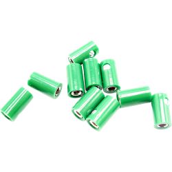51403 Querlochstecker Buchse Kupplung Muffe 2,6mm grün (10 Stück)