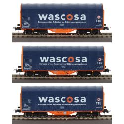76009 3-tlg. Set: Schiebeplanenwagen, Wascosa, Ep. VI