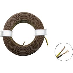 50355 LIYZ Doppellitze 2x0,08 mm² (gelb/braun) 10 m