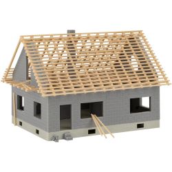 130658 Haus im Bau mit Kran