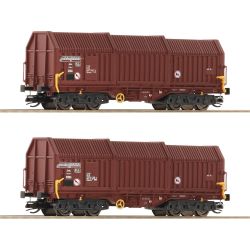 6680009 2-tlg. Set: Teleskophaubenwagen, DR, Ep. IV