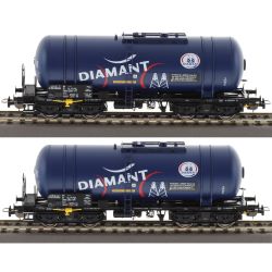 58284 H0-2er Set Kesselwagen Diamant 406Ra, PKP, Ep.VI