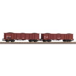 58287 H0-2er Set offene Güterwagen Eaos mit Kohleladung, FS, Ep.V