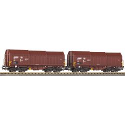 58294 H0-2er Set Teleskophaubenwagen, DB, Ep.IV