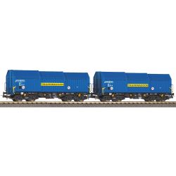 58296 H0-2er Set Teleskophaubenwagen, Transwaggon, Ep.V