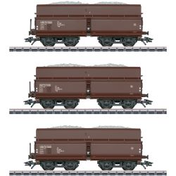 46231 H0 3er Set Selbstentladewagen Fad mit Ladegut, ÖBB, Ep.IV, WS