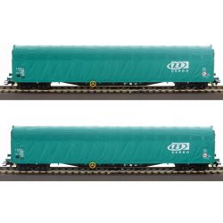 47164 H0 2er Set Schiebeplanenwagen Rils, SNCB, Ep.VI, WS