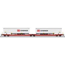 47470 H0 Doppel-Taschenwagen Sdggmrss 738, DBAG, Ep.VI DB-Schenker, WS