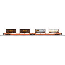 47471 H0 Doppel-Taschenwagen Sdggmrss, Wascosa, Ep.VI Bertschi, WS