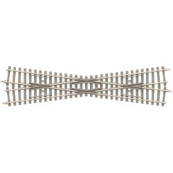 14573 N Minitrix Kreuzung - 15° mit Betonschwellen Länge 129,8 mm