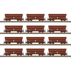 24968 H0 12er Set Schwenkdachwagen Tals 968, DB, Ep.IV