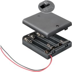 11473 Batteriehalter Batteriefach Akkuhalter Akkufach für 4x AA Mignon-Batterie