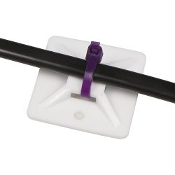 31876 Kabelhalter 30mm x 30mm für Kabelbinder (Klebesockel) 10er-Pack