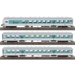6200034 H0 3er Set Personenwagen mit Steuerwagen, DBAG, Ep.V-VI