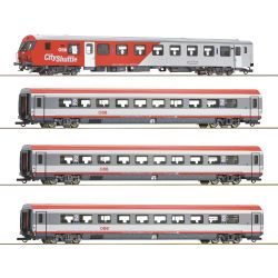 74047 H0 4er Set Personenwagen IC 515 'Hahnenkamm', ÖBB, Ep.VI