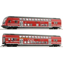 6220066 H0 2er Set Doppelstockwagen mit Steuerwagen, DBAG, AC-Digital