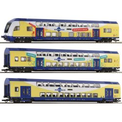 6210105 H0 3er Set Doppelstockwagen mit Steuerwagen, Metronom, Ep.VI  DC