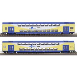 6200106 H0 2er Set Doppelstockwagen mit Steuerwagen, Metronom, Ep.VI DC