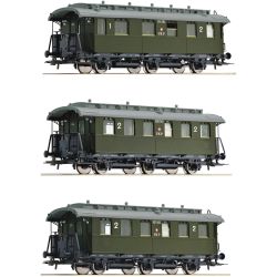6200059 H0 3er Set Personenzug, PKP, Ep.III