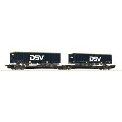 6600034 H0 Doppeltaschen-Gelenkwagen T3000e, TX-Logistik, Ep.VI 'DSV'