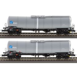 77463 H0 2er Set Kesselwagen Zans, KVG, Ep.VI