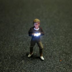 51366 Fotograf mit LED Blitz Beleuchtung N - junge Frau