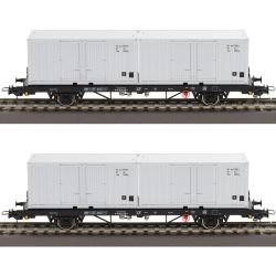 70056 H0 2er Set Containertragwagen Post aa-t/12,8, DR, Ep.IV