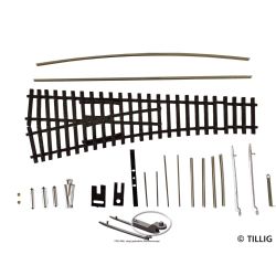 83434 TT Weiche EW1 Bausatz links 15'
