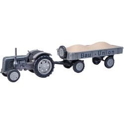 210110125 H0 Traktor Famulus mit Anhänger »Bau-Union«, Bj. 1956