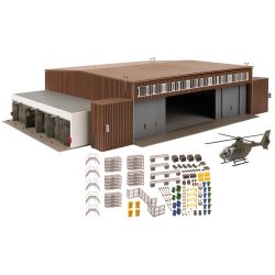 144111 H0 Hangar mit Hubschrauber