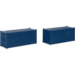 182054 H0 20' Container, blau, 2er-Set