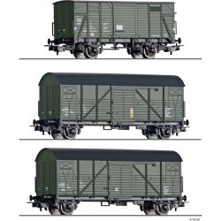 70050 H0 Güterwagenset „Bauzugwagen“ der DR, Ep. IV