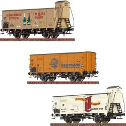 50945 H0 3er Set gedeckte Güterwagen G10 'Ostalgische Marken', AC