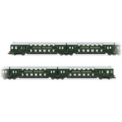 HN9523 TT Doppelstockzug mit Steuerabteil, 4-teilig, DR, Ep. III