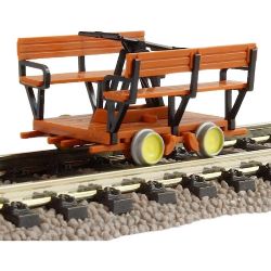 56063011 H0 Handhebeldraisine mit Sitzbänken, Bausatz