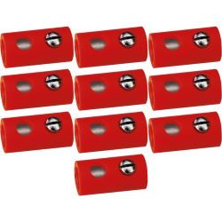 3042 10 Bananenbuchsen 2,5mm, rot