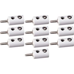 3059 10 Bananenstecker 2,5mm, weiß