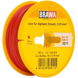 3211 Litze, 0,25mm², rot, 25m