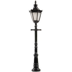 180212 H0 LED-Parklaterne, Sechskantlaterne mit Krone, warmweiß