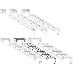 72075 H0 Blechkanäle und Rollenkästen, Gr. 5, 10 Stück