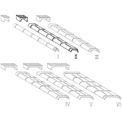 72072 H0 Blechkanäle und Rollenkästen, Gr. 2, 10 Stück